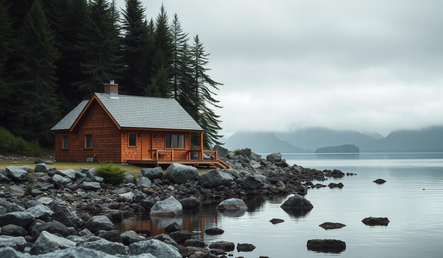 Canadian style holiday cabin in coastal British columbia
